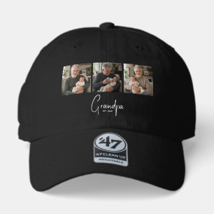 Grandpa Established 3 Photo Black 47 Brand Hat