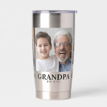 Grandpa Established 3 Photo Grandparents Day