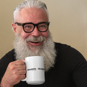 Grandpa Established black text est. year two tone Giant Coffee Mug