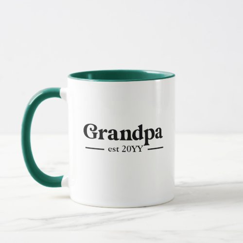 Grandpa established Custom Grandpa Mug