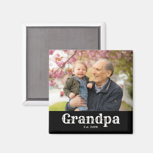 Grandpa established est. custom year magnet