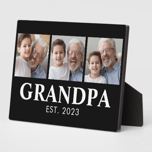 Grandpa Established Grandparents Day Photo Plaque