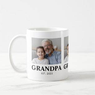 Grandpa Established Photo Grandparents Day Coffee Mug