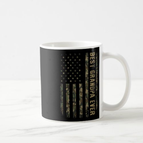 Grandpa Ever Camouflage American Flag Fathers Day Coffee Mug