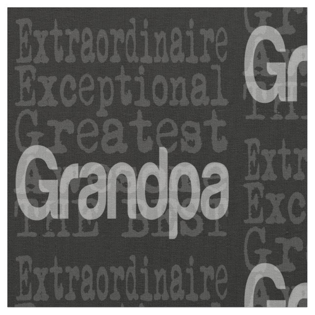 Grandpa Extraordinaire Fabric (Close Up)
