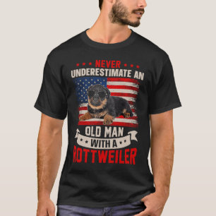 Grandpa Father Dog Never Underestimate Old man Ro T-Shirt