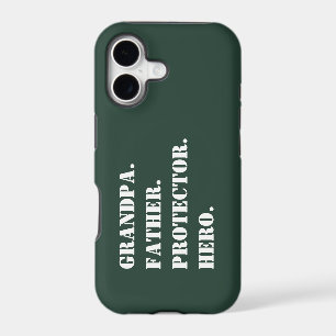Grandpa Father Protector Hero Text Father's Day iPhone 17 Case