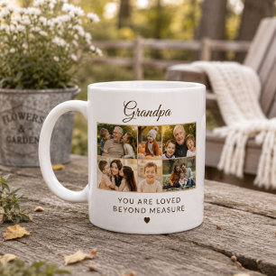Grandpa Father's Day 6 Family Photo  Coffee Mug