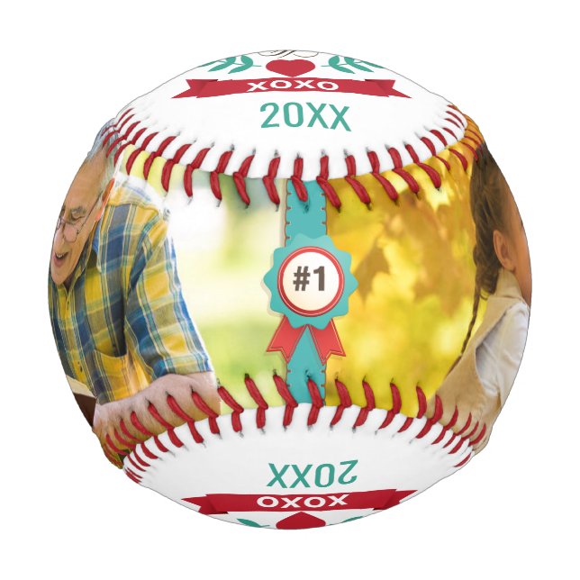 Grandpa Father's Day Gift Photos Baseball (Front)