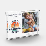 Grandpa Fathers Day Kids Photo Retro Golf Gag<br><div class="desc">Retro Best Dad By Par design you can customize for dad, stepfather, grandpa or any golf enthusiast who's also a dad. Perfect gift for the best father, step daddy or grandfather ever who loves club sports or golfing. The text "BEST DAD BY PAR" can be customized with any dad moniker...</div>
