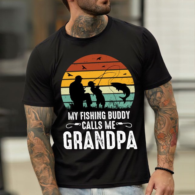 Grandpa Fishing Buddy Shirt, Hoodie, Fishing Gift  T-Shirt (Creator Uploaded)