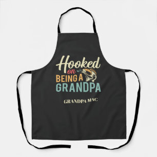 Grandpa Fishing Grilling Barbecue Apron