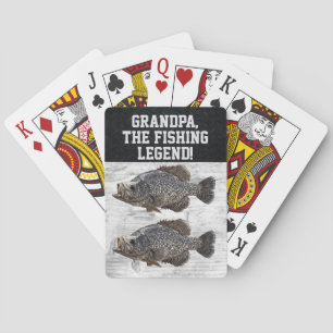 Grandpa Fishing Legend Crappie Funny Poker Cards