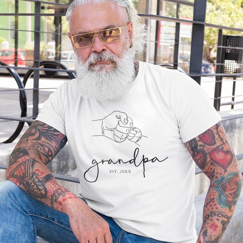 Grandpa Fist Pump Fathers Day T_Shirt