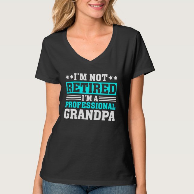 Grandpa For Men  Fathers Day Retired Grandpa T-Shirt (Front)