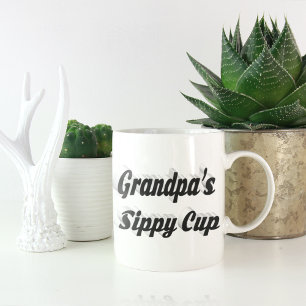 Grandpa funny coffee quote black text coffee mug