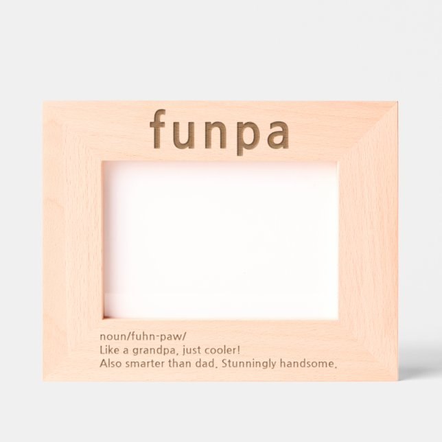 Grandpa Funny Definition Etched Picture Frame (Front)