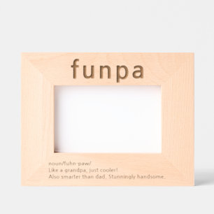 Grandpa Funny Definition Etched Picture Frame Engraved Frames