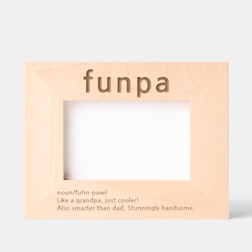Grandpa Funny Definition Etched Picture Frame Engraved Frames