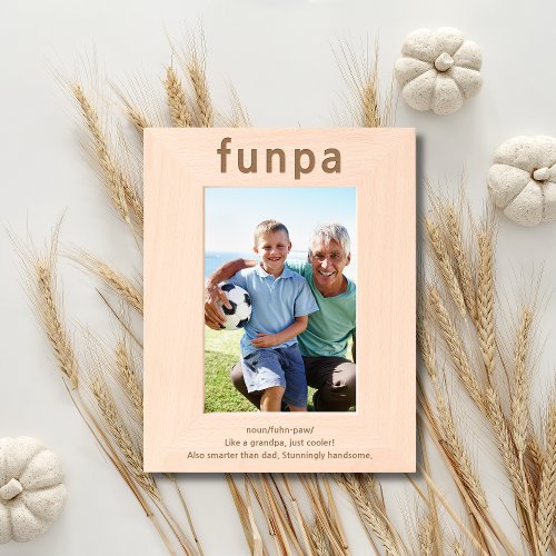 Grandpa Funny Definition Etched Picture Frame Engraved Frames