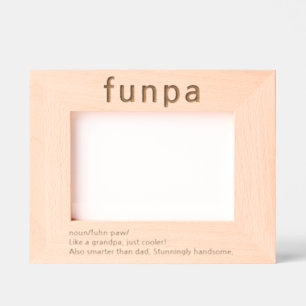 Grandpa Funny Definition Etched Picture Frame Engraved Frames
