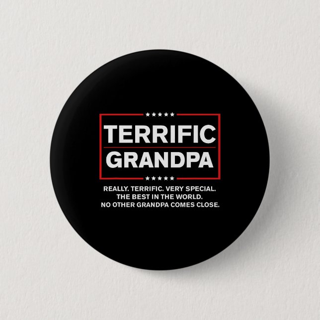 Grandpa - Funny Donald Trump Campaign Style  Button (Front)