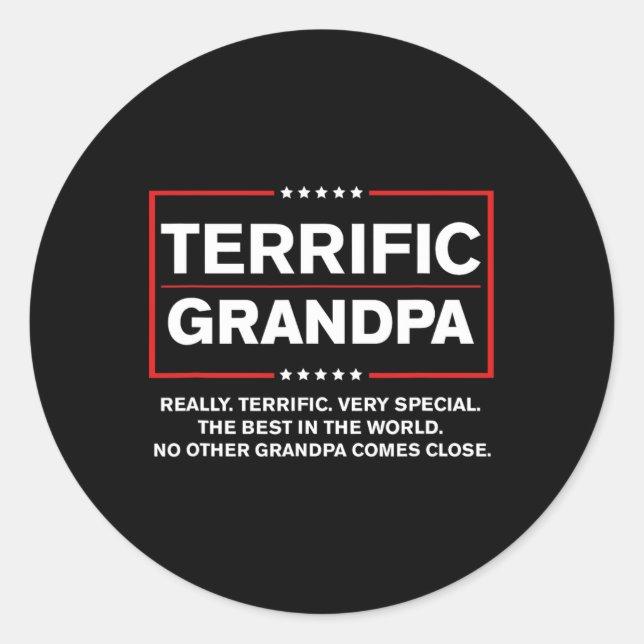 Grandpa - Funny Donald Trump Campaign Style  Classic Round Sticker (Front)