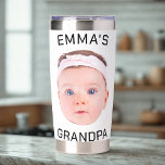 Grandpa Gift, Custom Baby Face, Photo Gift Insulated Tumbler<br><div class="desc">Custom Baby Face Grandpa Gift, Replace the face of this baby with your favorite photo (make sure to crop as much to the face as possible and use an app to remove the background) and personalize this funny mug with your kid, husband, or boyfriend on it! Also a fun and...</div>