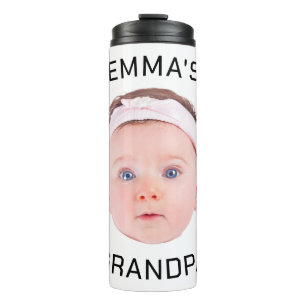 Grandpa Gift, Custom Baby Face, Photo Gift Thermal Tumbler