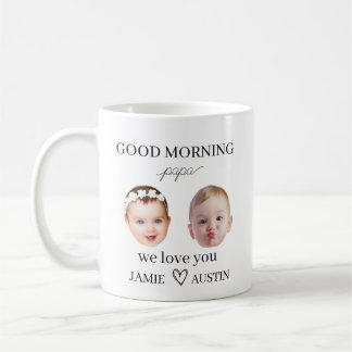 Grandpa Gift Custom Grandkids Photo and Message Coffee Mug