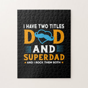 Grandpa Gift   Dad And Super Dad Jigsaw Puzzle