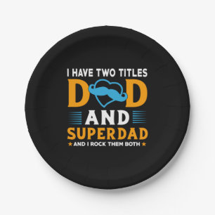 Grandpa Gift   Dad And Super Dad Paper Plates