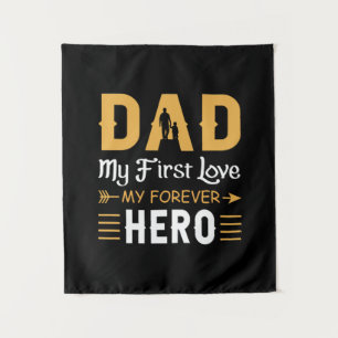 Grandpa Gift   Dad My Forever Hero Tapestry