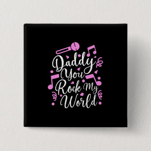 Grandpa Gift Daddy You Rock My World Button