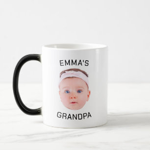 Grandpa Gift Mug, Custom Baby Face, Photo Gift Color Morph Mug