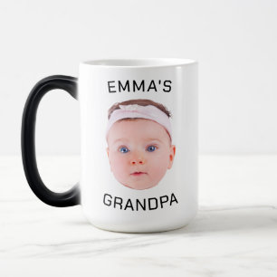 Grandpa Gift Mug, Custom Baby Face, Photo Gift Color Morph Mug