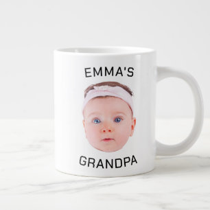 Grandpa Gift Mug, Custom Baby Face, Photo Gift Giant Coffee Mug