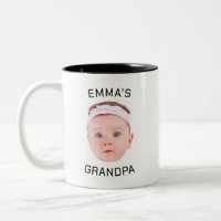 Grandpa Gift Mug, Custom Baby Face, Photo Gift