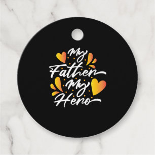 Grandpa Gift   My Father My Hero Favor Tags