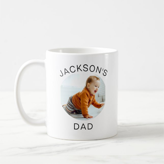 Grandpa Gift Personalized Baby Face For Grandpa  Coffee Mug (Left)