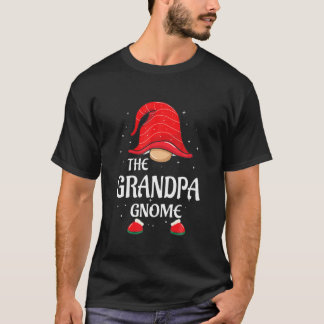 Grandpa Gnome Buffalo Plaid Matching Family Christ T-Shirt