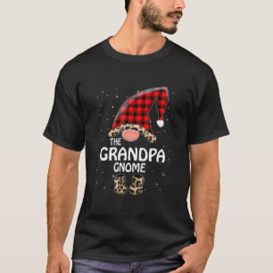 Grandpa Gnome Buffalo Plaid Matching Family Christ T-Shirt