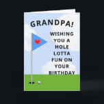 Grandpa Golf Birthday Card<br><div class="desc">Funny golf-themed birthday design for your grandfather. Edit text to customize.</div>