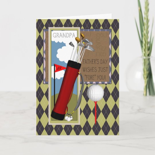 Download Grandpa Golf Club Father's Day Greeting Card | Zazzle.com