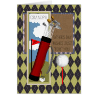 Grandpa Golf Club Father's Day Greeting Card