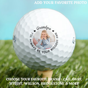 GRANDPA - Golfer Gifts - Modern Personalized Photo Golf Balls