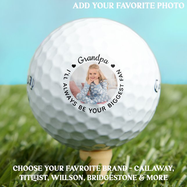 GRANDPA - Golfer Gifts - Modern Personalized Photo Golf Balls (Creator Uploaded)