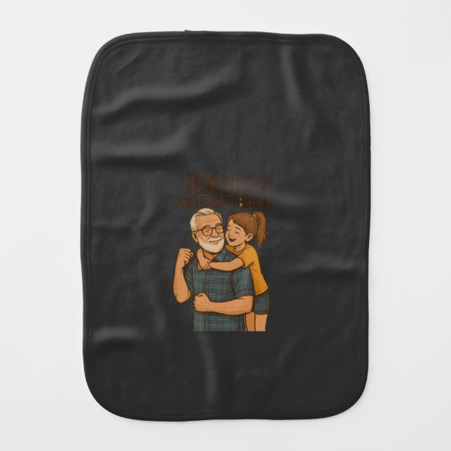 Grandpa Got Me Burp Cloth (Front)