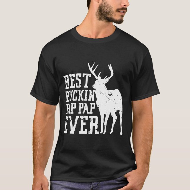 Grandpa Gramps Pap Pap Deer Hunting Gift Idea Bow  T-Shirt (Front)