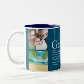 Grandpa, Grandad, Papa Definition 4 Photo Collage Two-Tone Coffee Mug (Left)